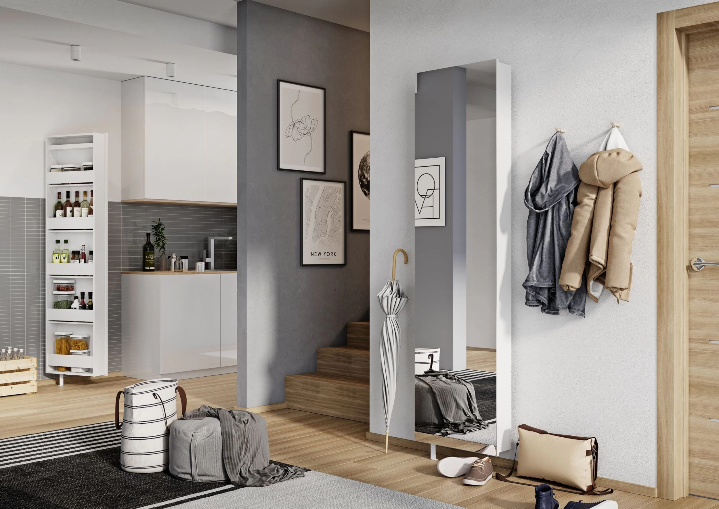 Schoenen- En Opbergkast Larsen - Wit - Afbeelding 6