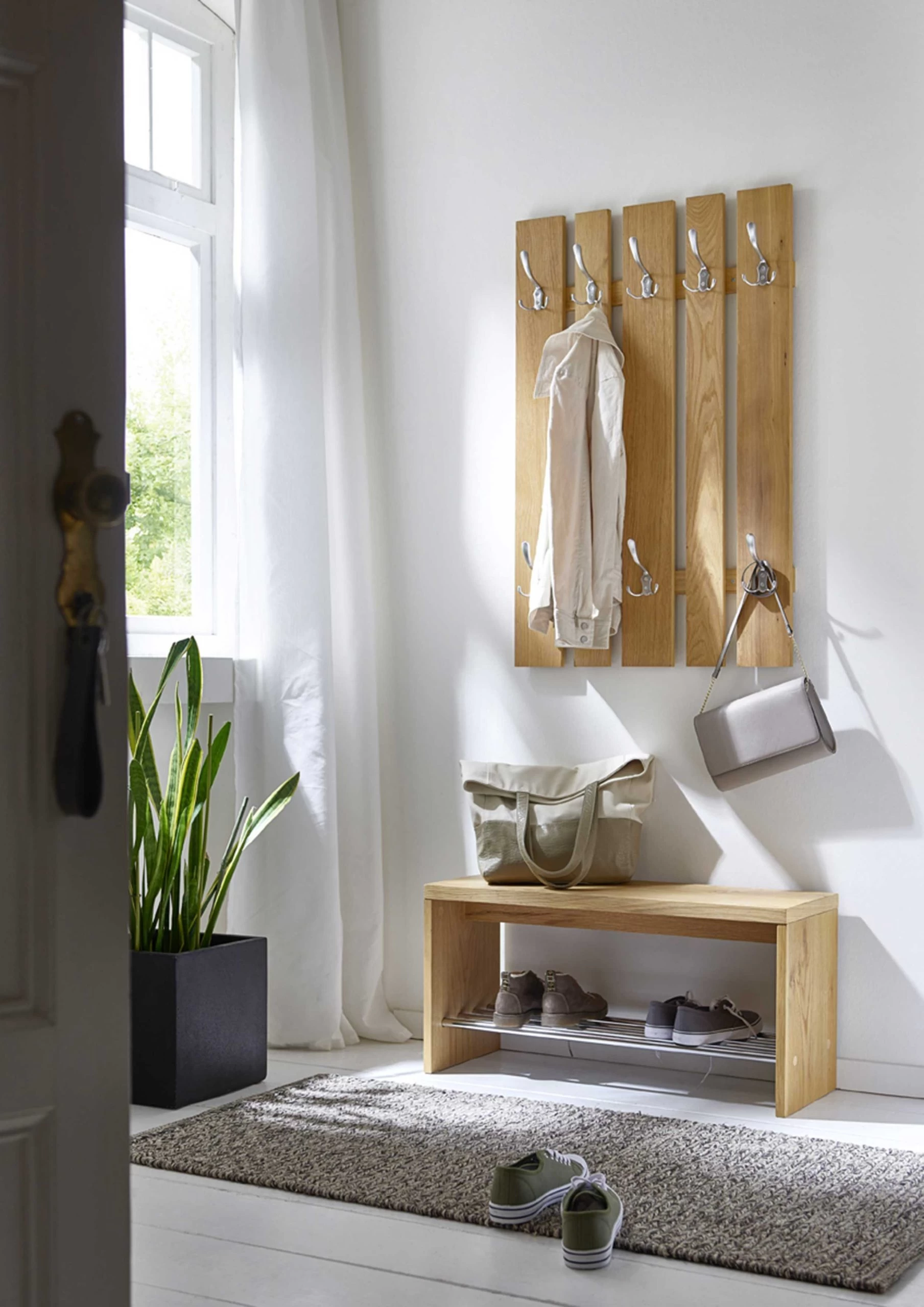 Schoenenbank Serkan 81cm - Eik - Afbeelding 2