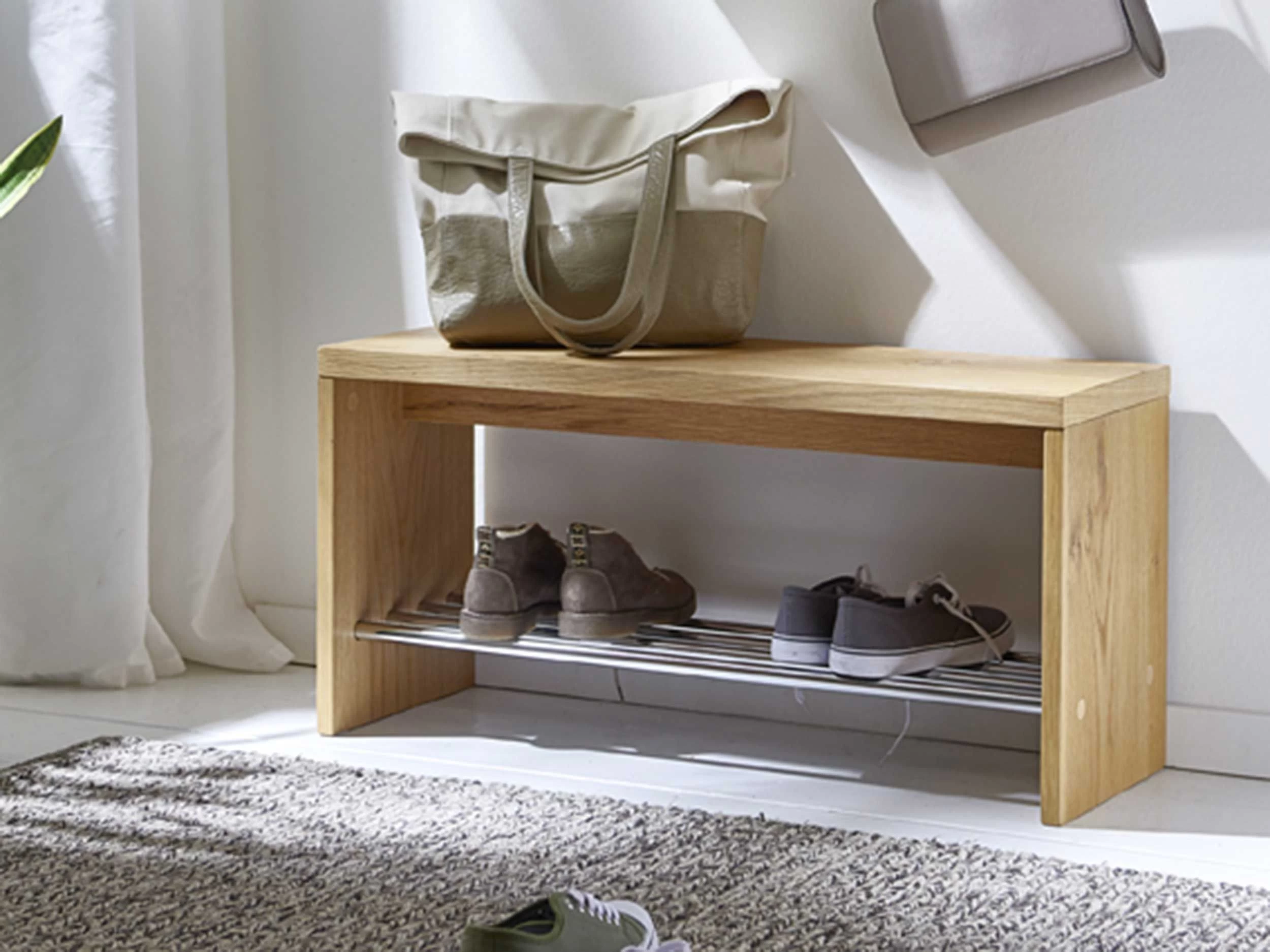 Schoenenbank Serkan 81cm - Eik - Afbeelding 4