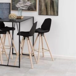 Barstoel Sammy - Zwart/beige