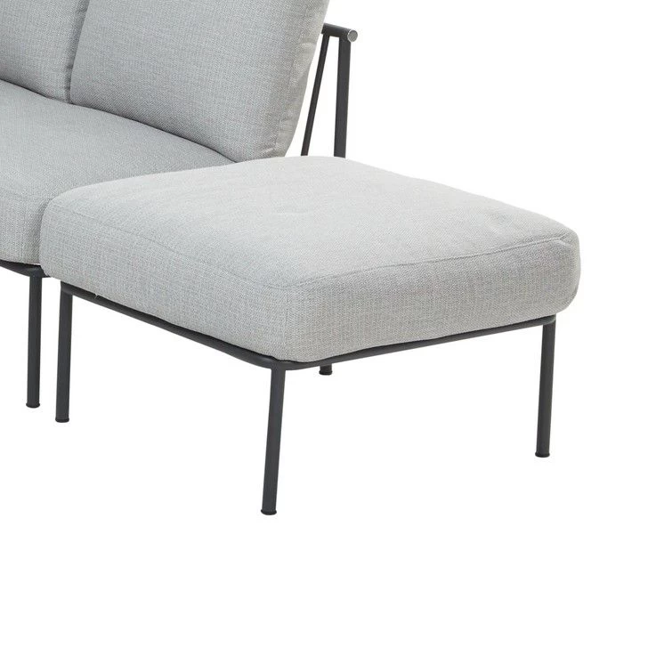 Voetbankje Figo 75x75cm - Grijs/antraciet