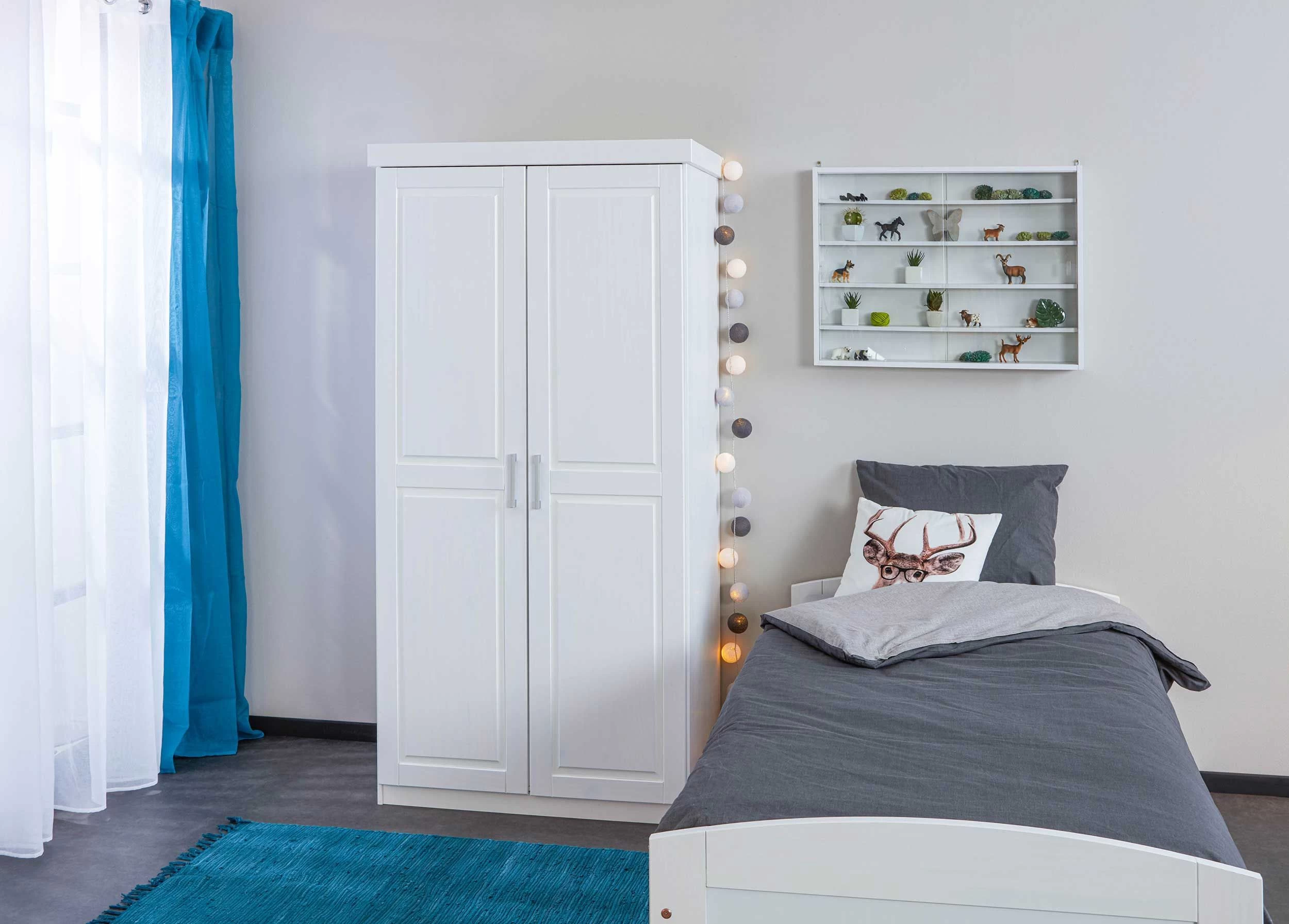 Kledingkast Leon 95cm Met 2 Deuren - Wit - Afbeelding 4