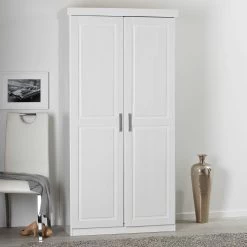 Kledingkast Leon 95cm Met 2 Deuren - Wit