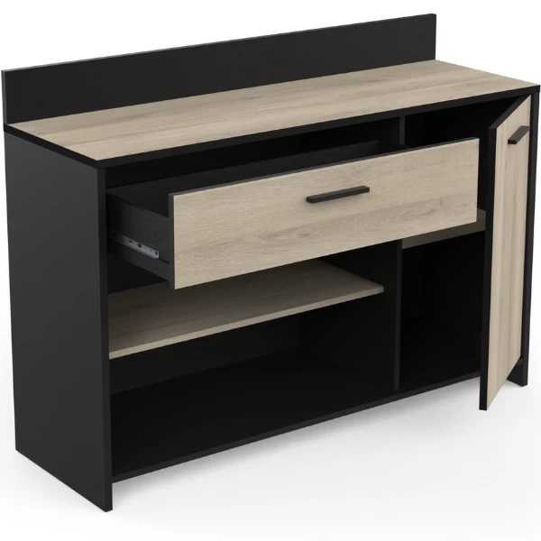 Microgolfkast Romanie-Kronberg Eik/matzwart - Afbeelding 3