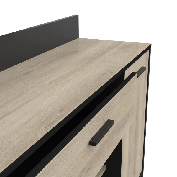 Microgolfkast Romanie-Kronberg Eik/matzwart - Afbeelding 2