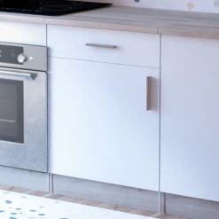 Onderkast Romanie 60 Cm 1 Lade, 1 Draaideur En 1 Legplank-Kronberg Eik/mat Wit