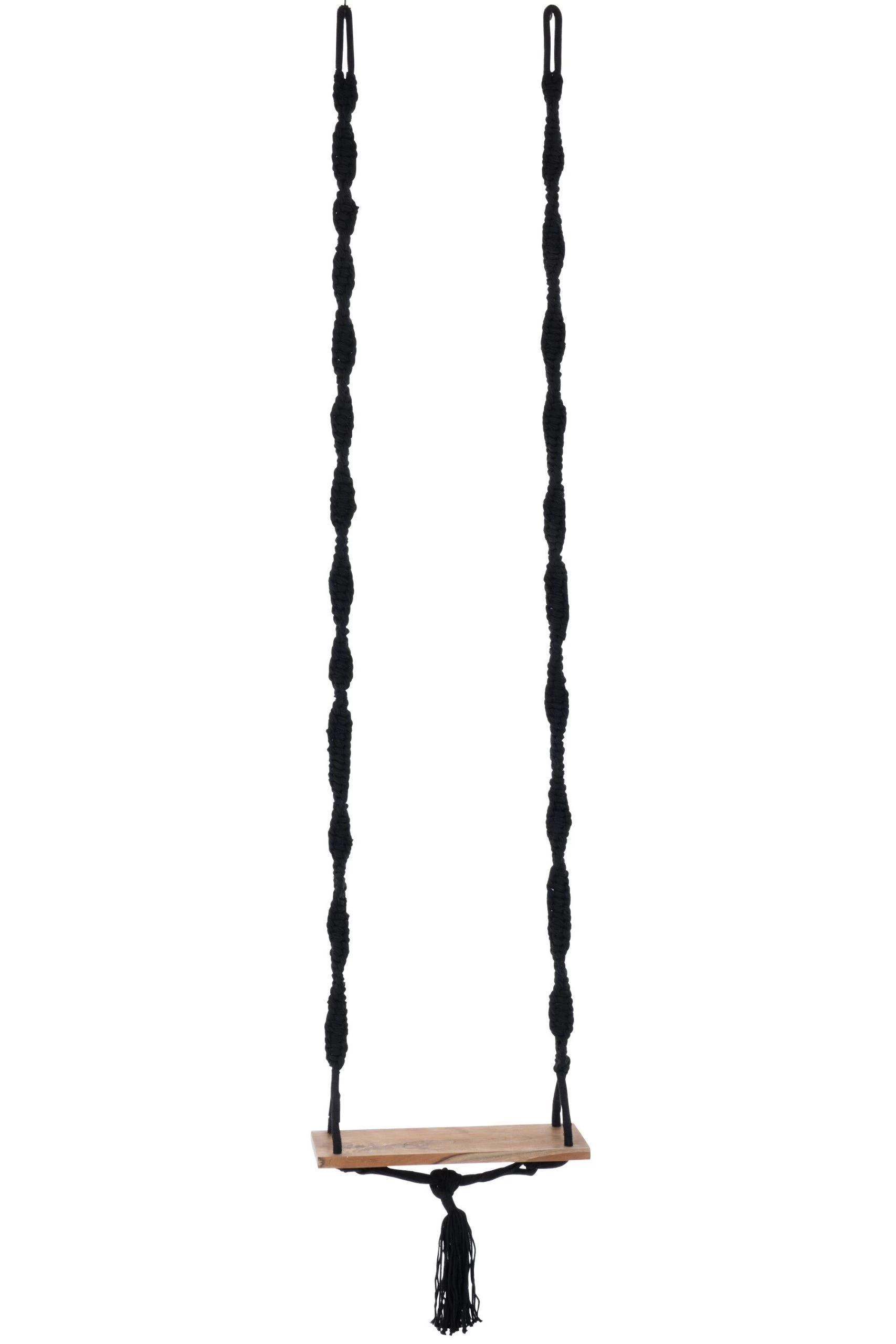 Schommel Katoen/alabasia Hout Zwart