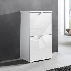 Schoenenkast Clucas 53 Cm Met 2 Deuren - Wit