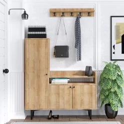 Schoenenkast Emerald | 100% Melamine | 120x116x35cm | Eik