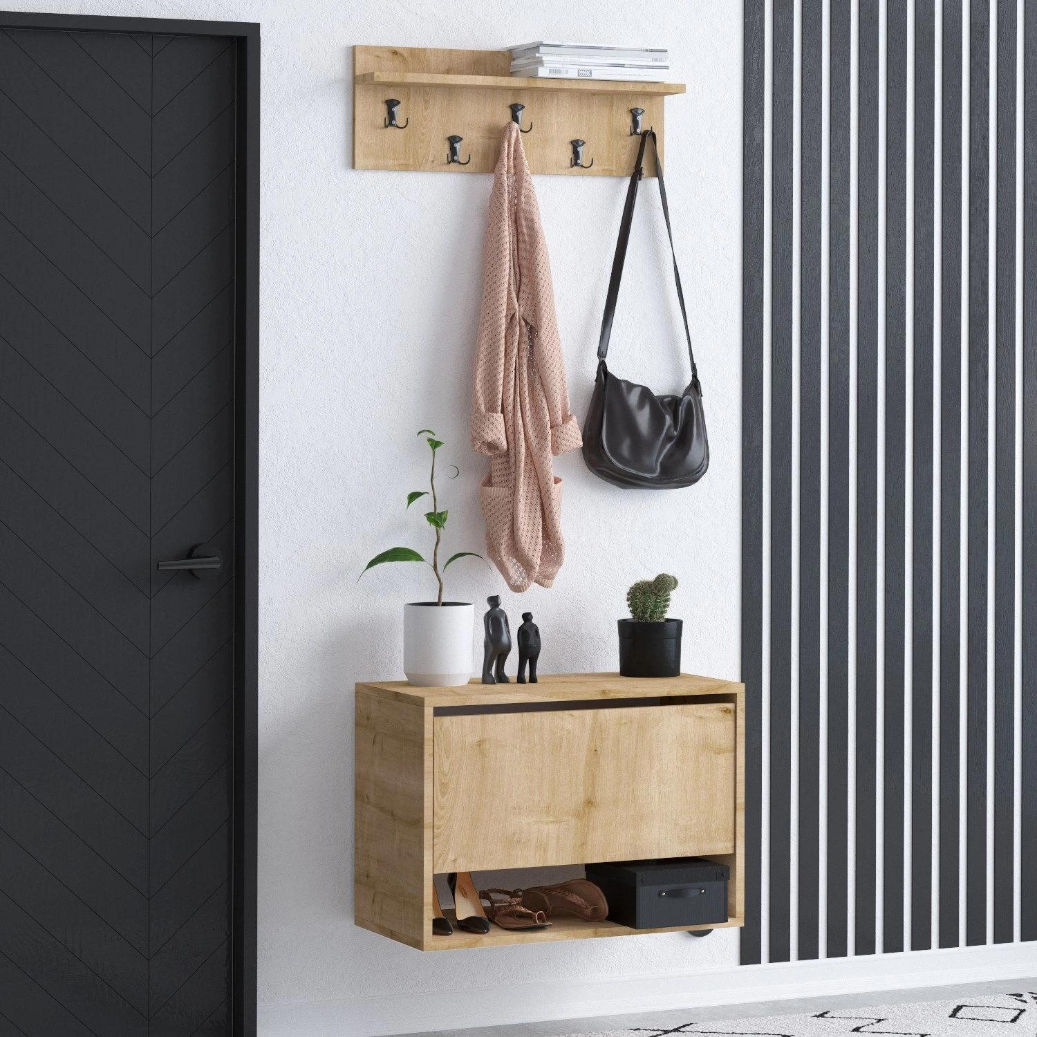 Schoenenkast Smaragd | 100% Melamine | Eik | 18mm