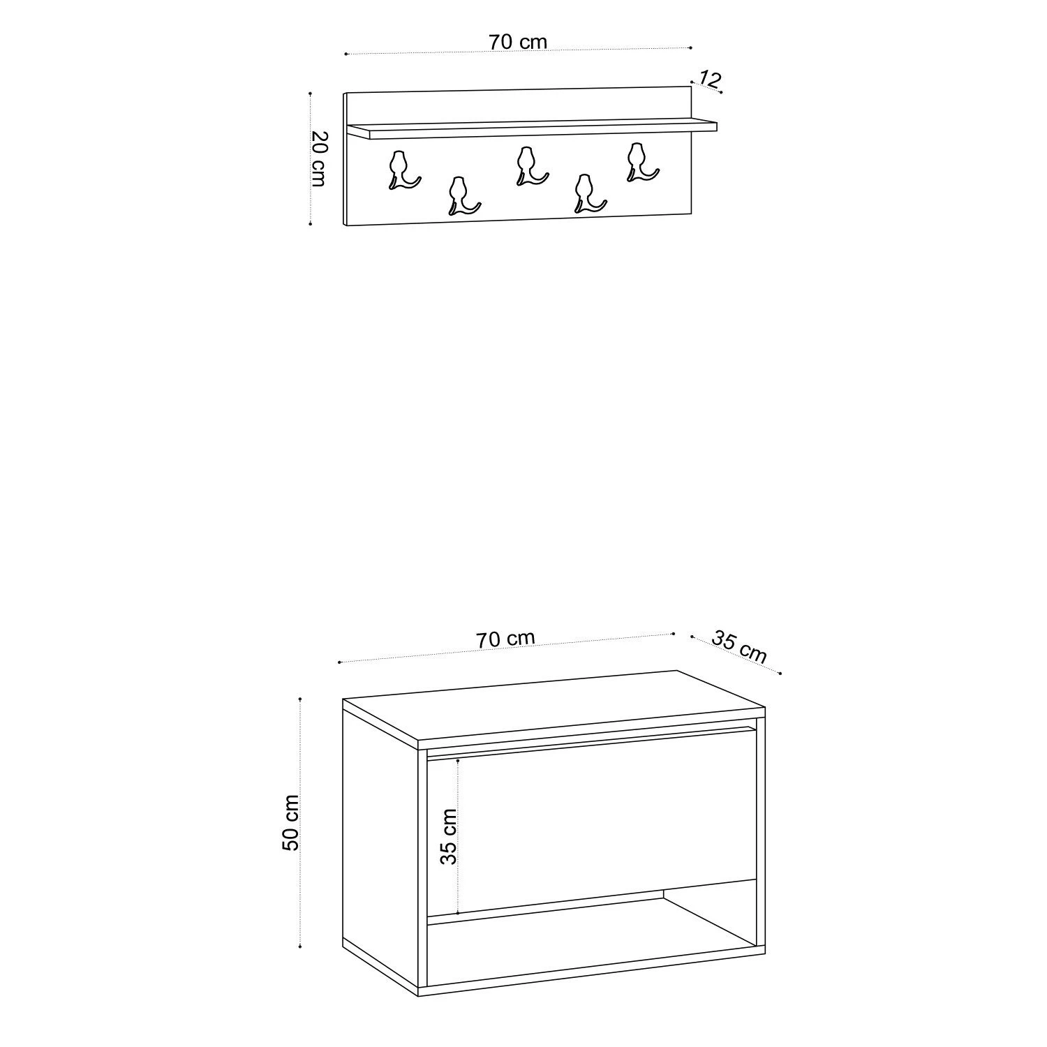 Schoenenkast Smaragd | 100% Melamine | Eik | 18mm - Afbeelding 5
