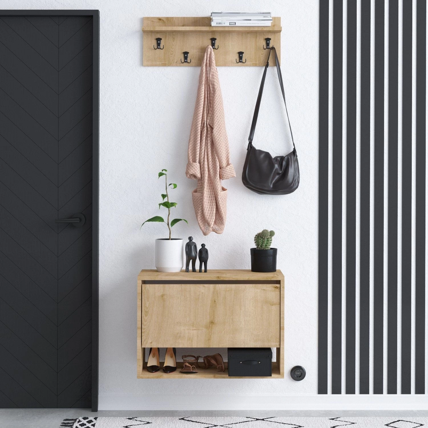 Schoenenkast Smaragd | 100% Melamine | Eik | 18mm - Afbeelding 3