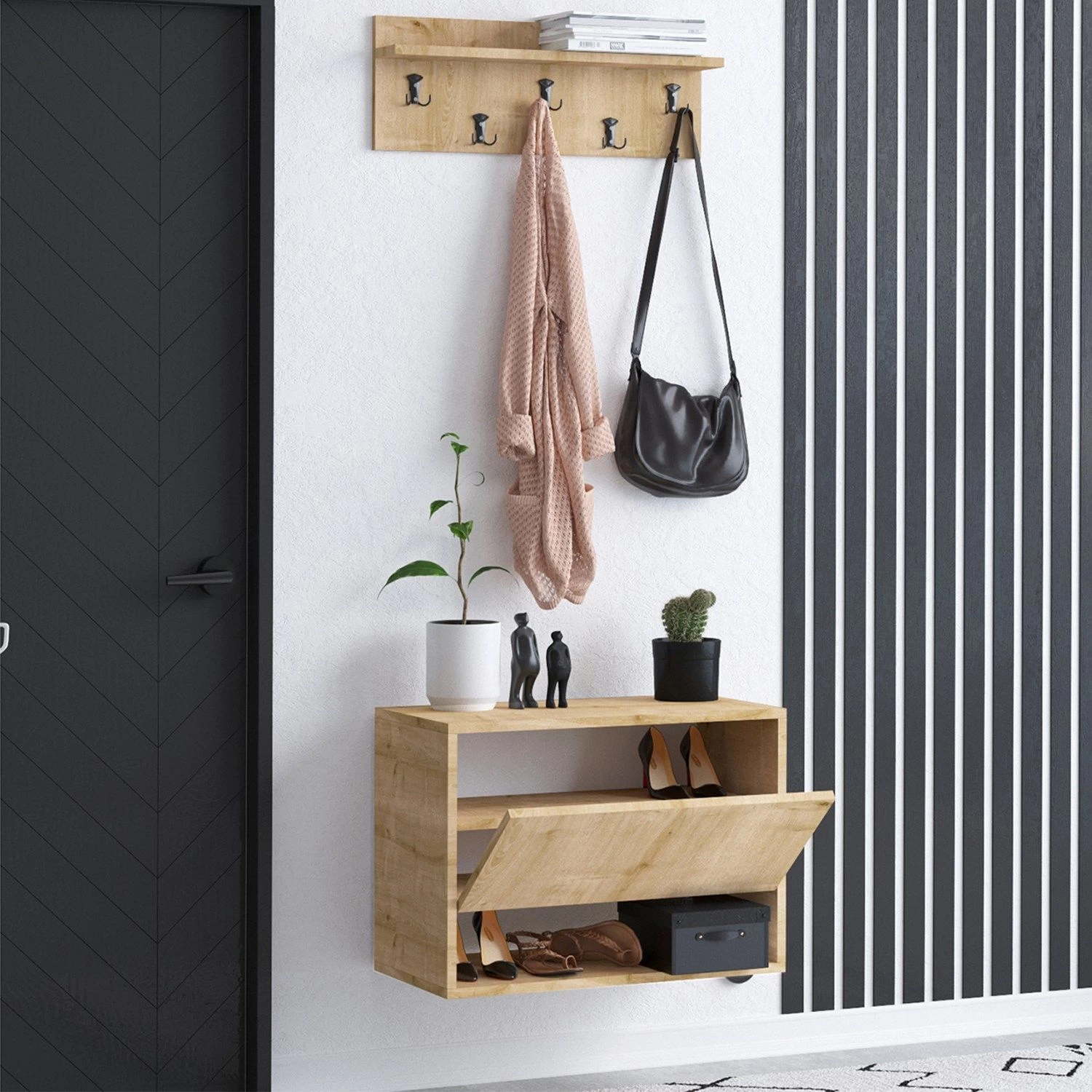 Schoenenkast Smaragd | 100% Melamine | Eik | 18mm - Afbeelding 2