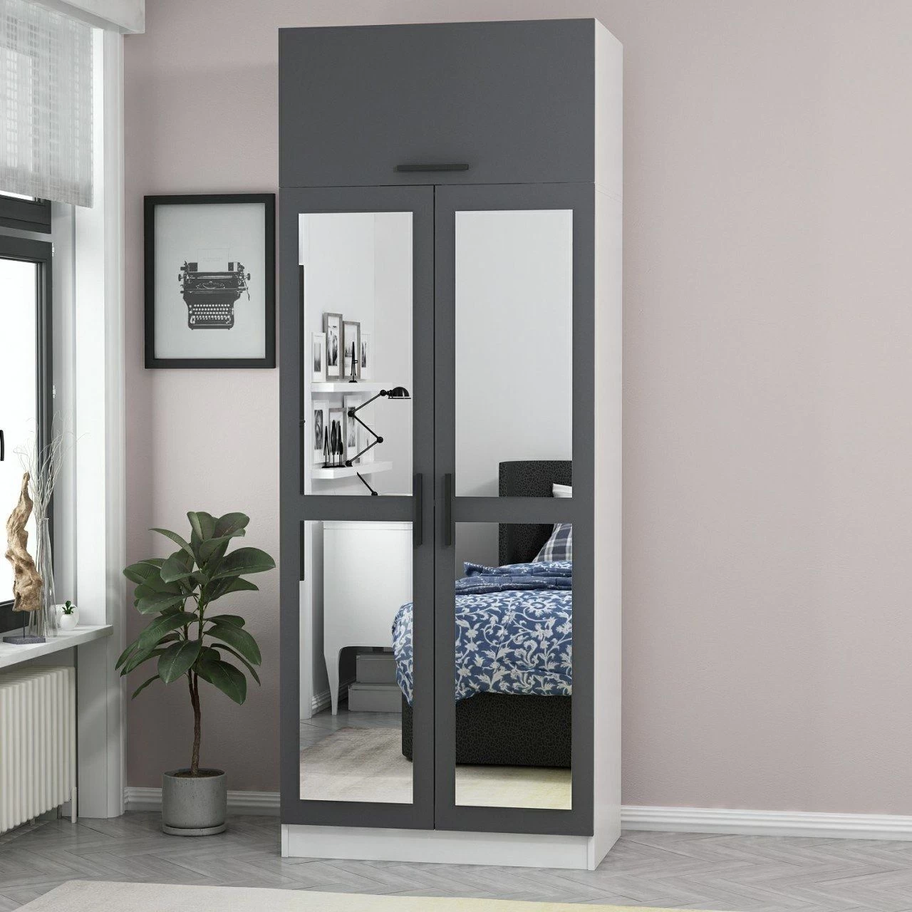 18 Mm Woody Fashion Garderobe | Antraciet". - Afbeelding 6