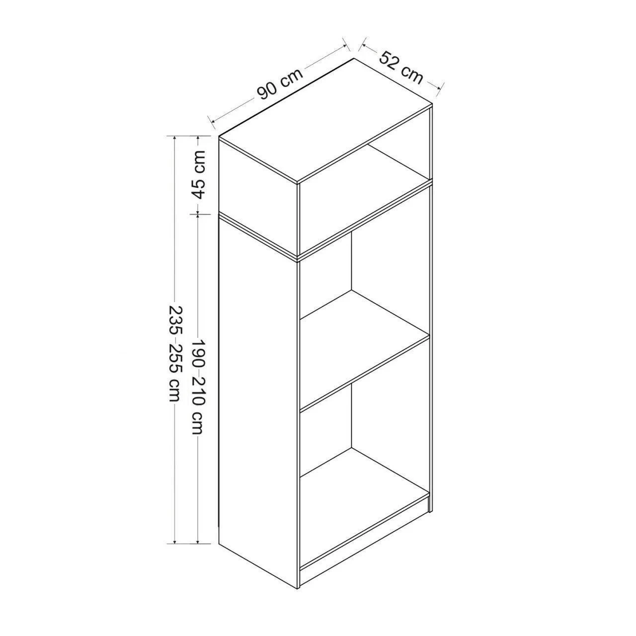 18 Mm Woody Fashion Garderobe | Antraciet". - Afbeelding 3
