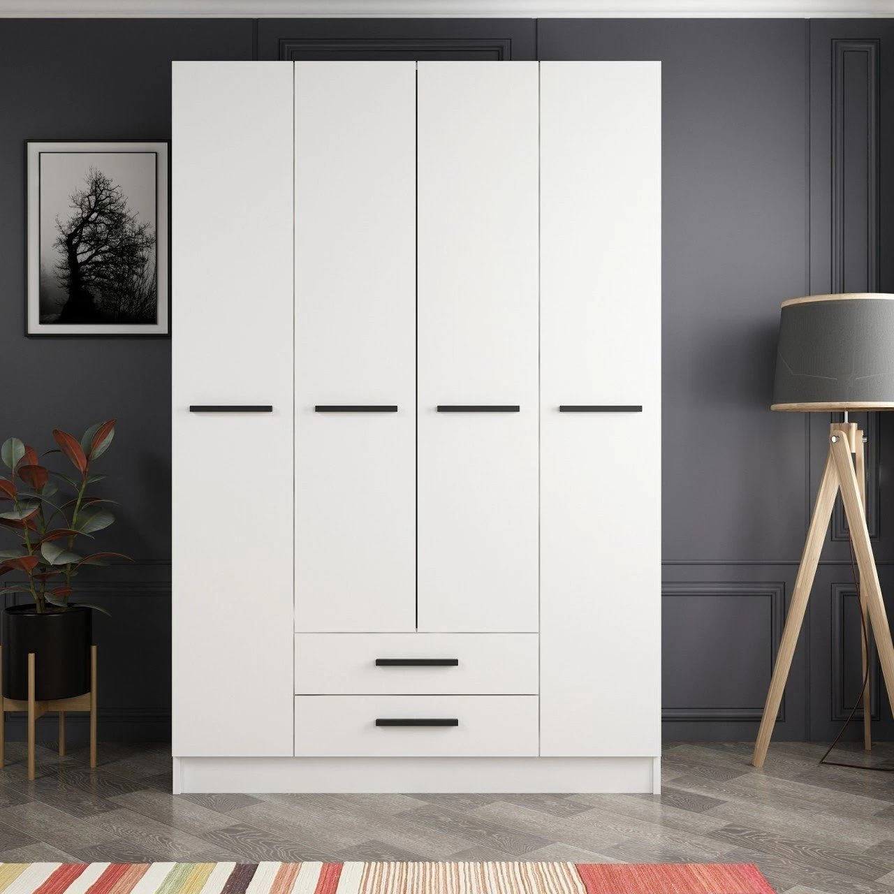 Woody Fashion Kledingkast Wit - 180x180x52cm