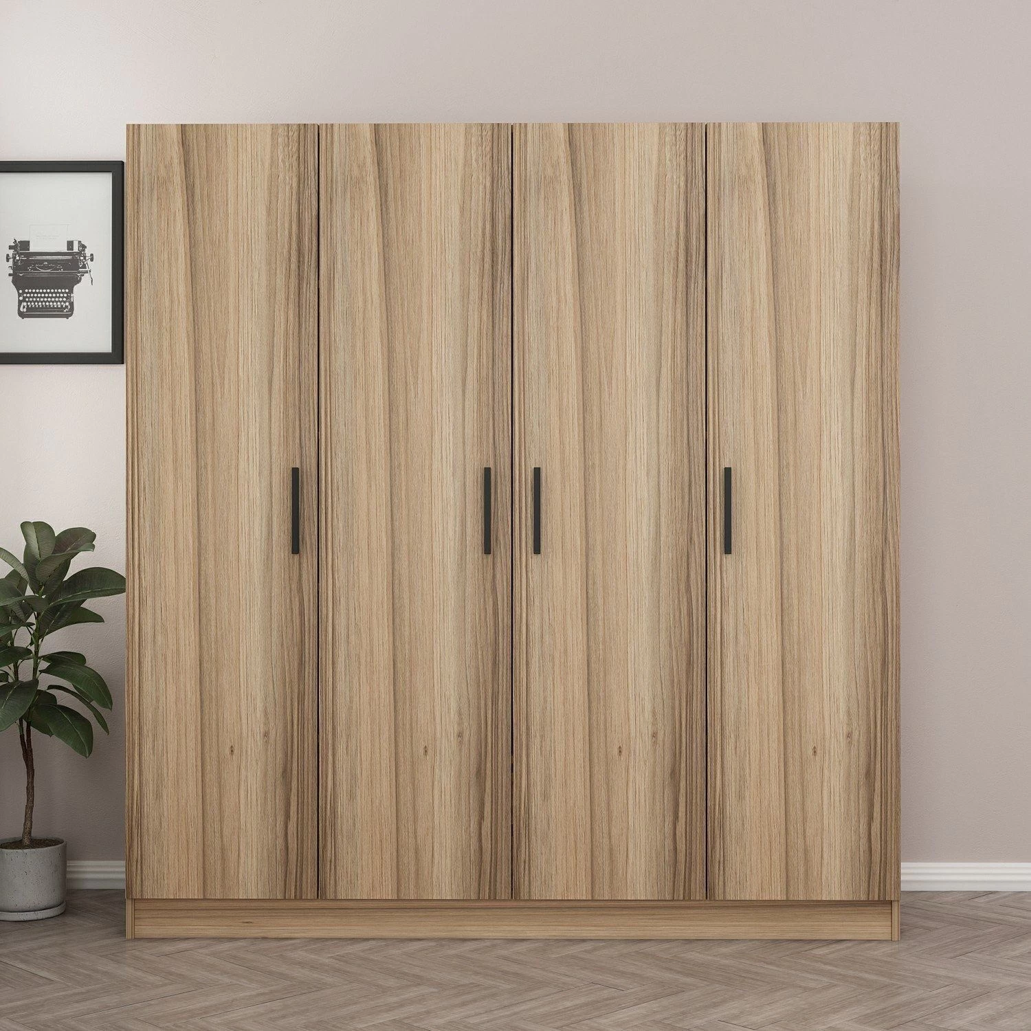 Woody Fashion Melamine Garderobekast | 100% Spaanplaat - Afbeelding 8