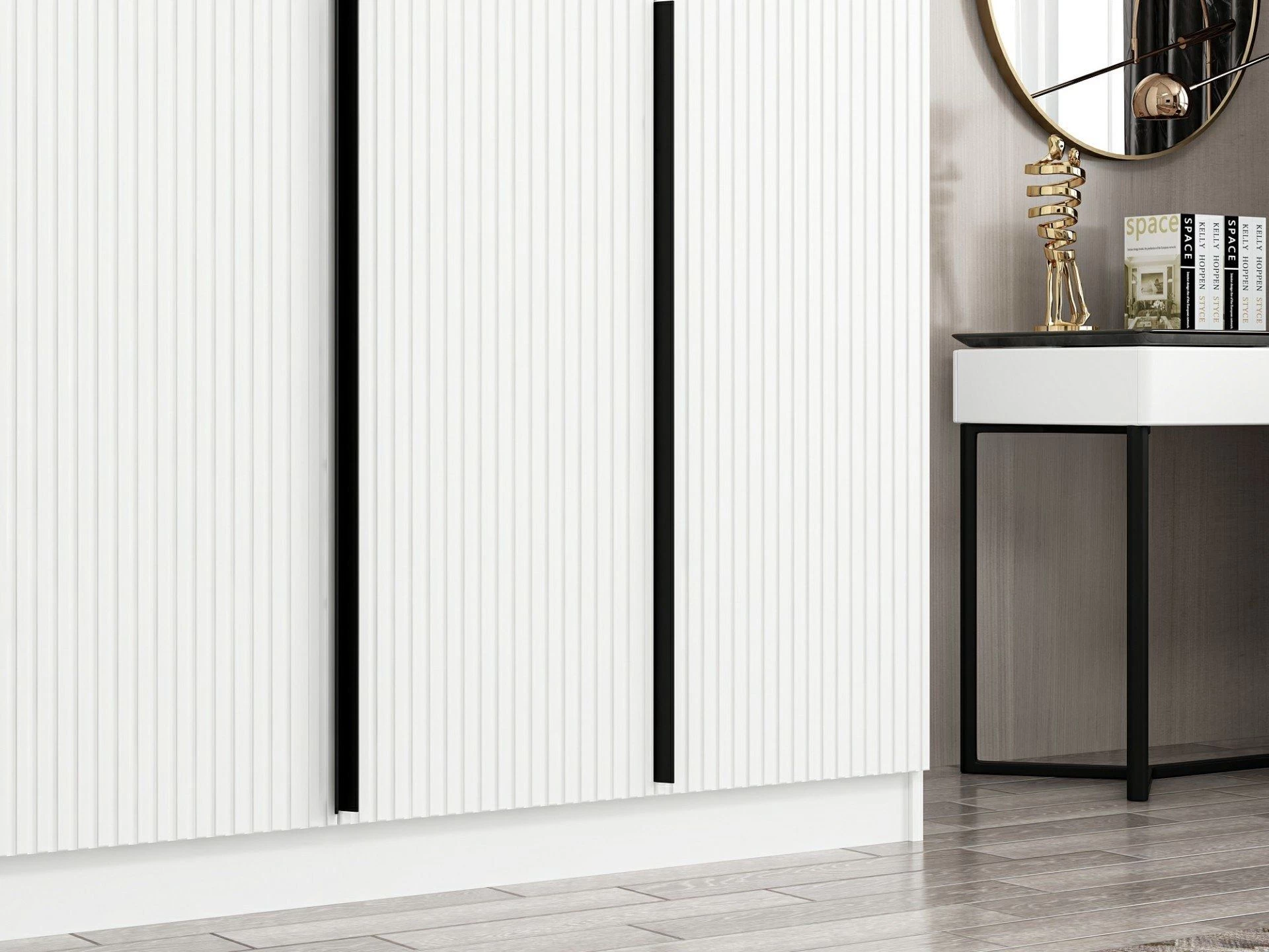 Stijlvolle Houten Kledingkast - 100% Melamine | Wit - Afbeelding 6