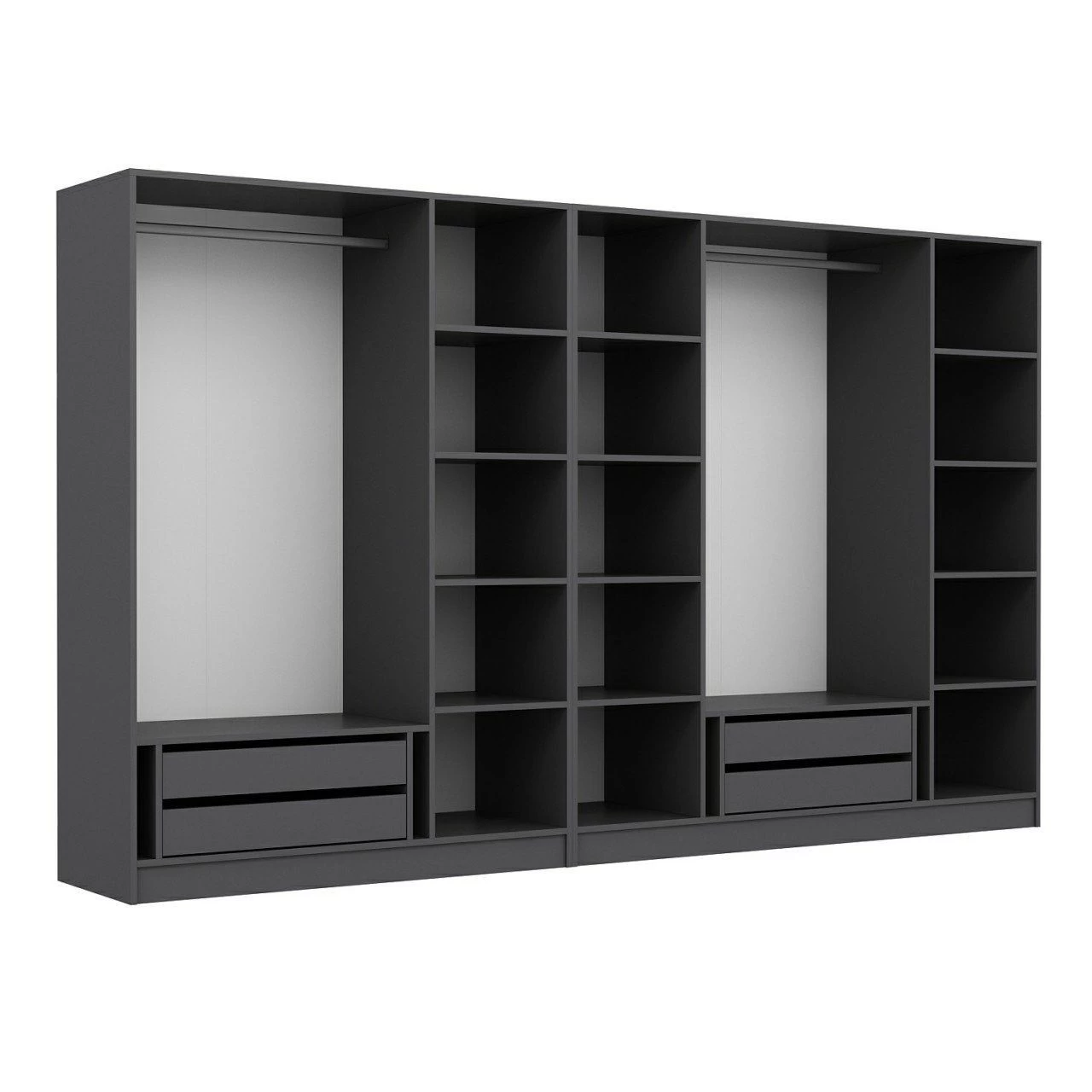 Woody Fashion: Antraciet Garderobekast - 100% Melamine | 18mm | 315x210x52 - Afbeelding 5