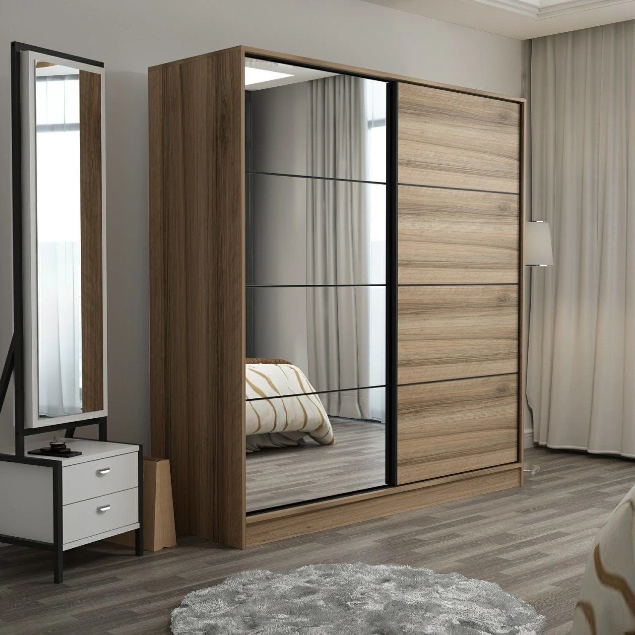 Woody Kledingkast | 100% Melamine Coating | Dore | 180x210x52 Cm - Afbeelding 4