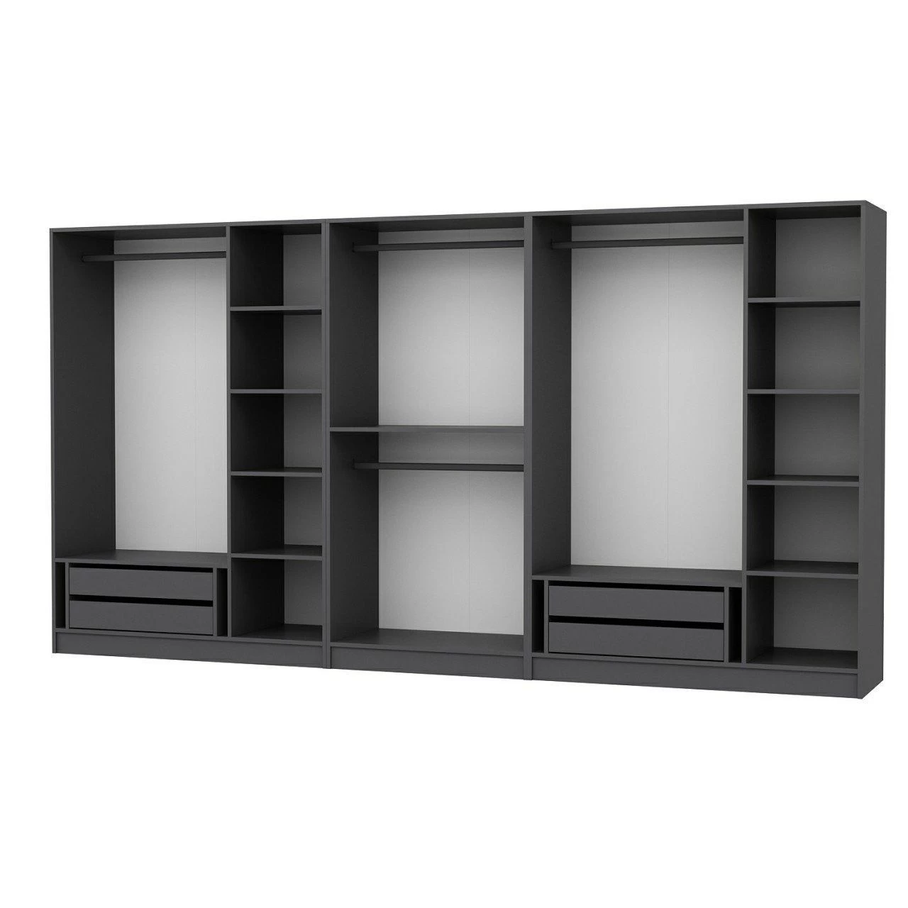 Woody Garderobe | Antraciet | 100% Melamine Vacht - Afbeelding 2