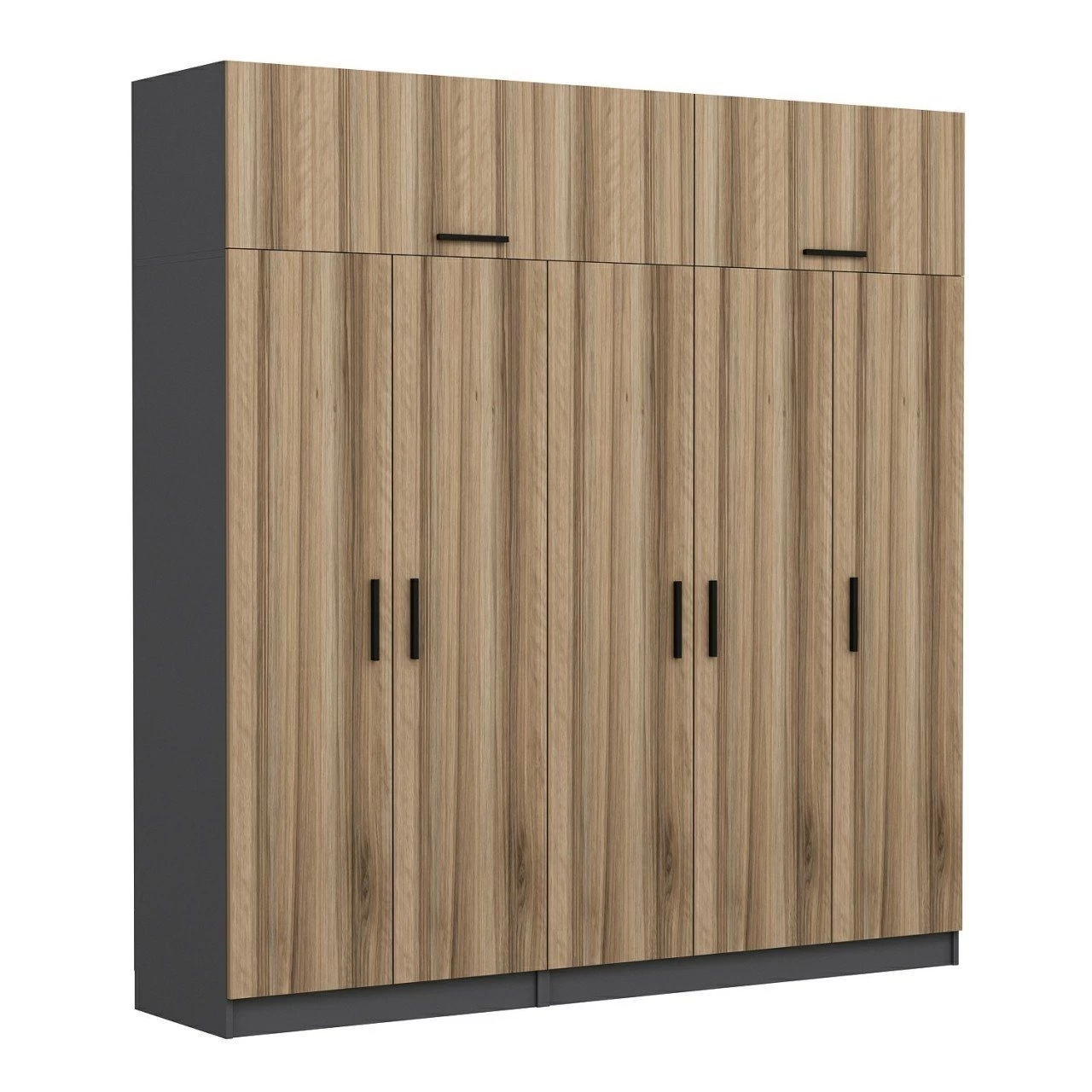 Woody Fashion 100% Gemelamineerde Garderobekast, 18mm, 225x255x52cm, Dore - Afbeelding 6