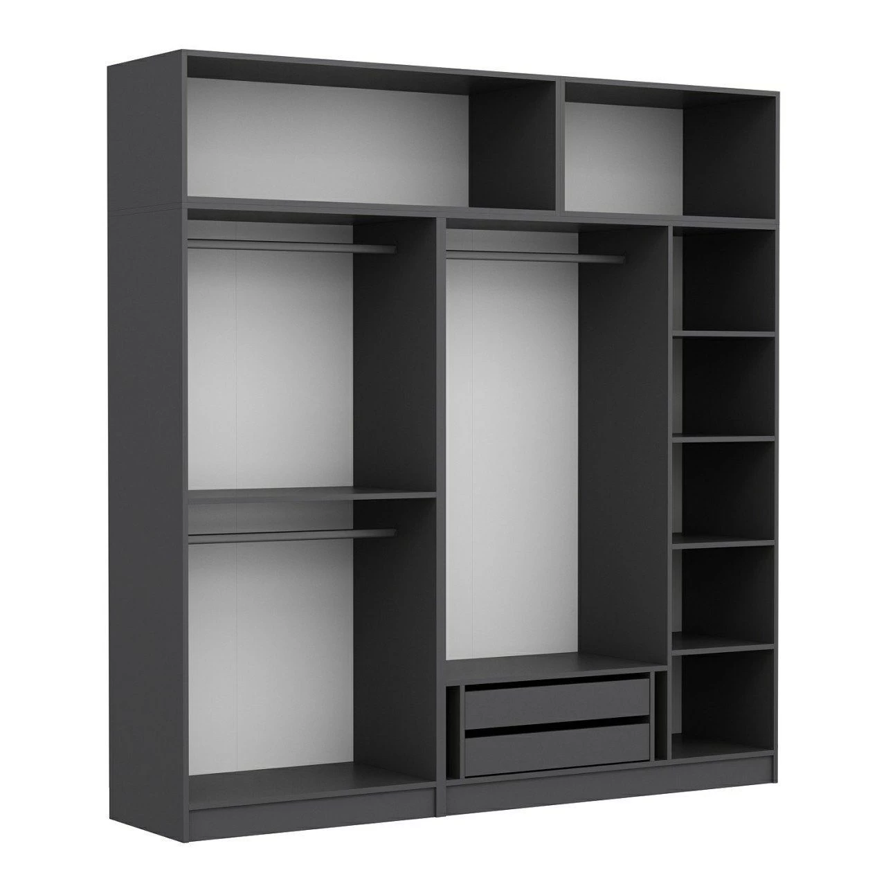 Woody Fashion 100% Gemelamineerde Garderobekast, 18mm, 225x255x52cm, Dore - Afbeelding 4