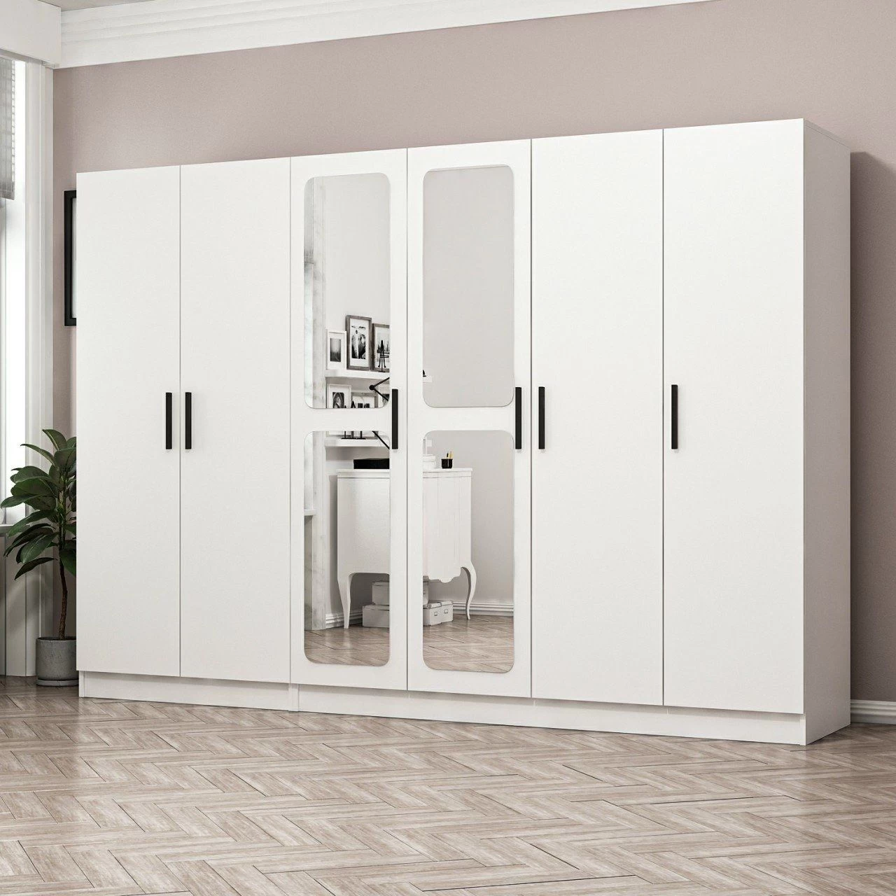 Woody Fashion - Wit Gemelamineerde Garderobekast - Afbeelding 7