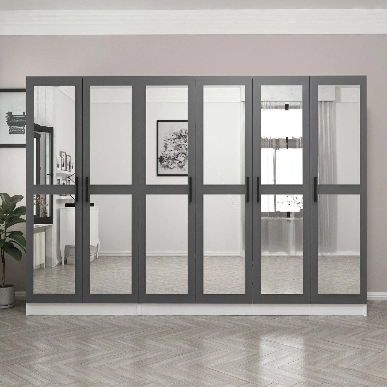 Woody Kledingkast | Antraciet | 270x190x52 Cm - Afbeelding 8