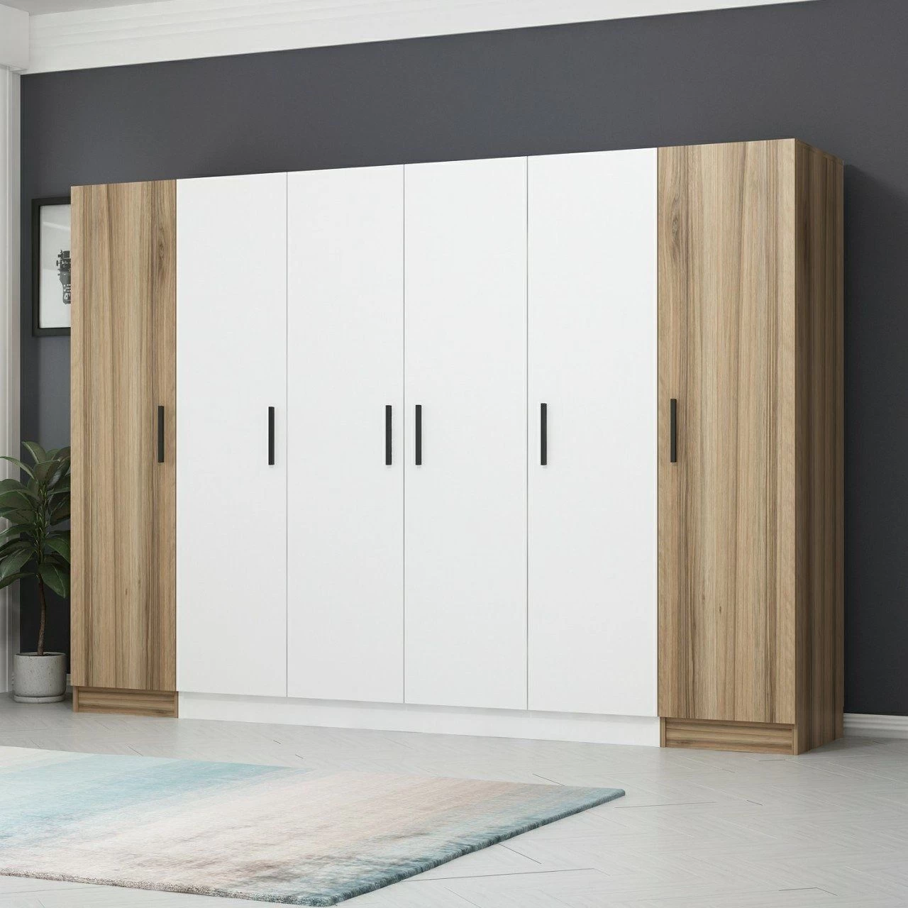 Witte Houten Kledingkast | 100% Melamine | 18 Mm Dik