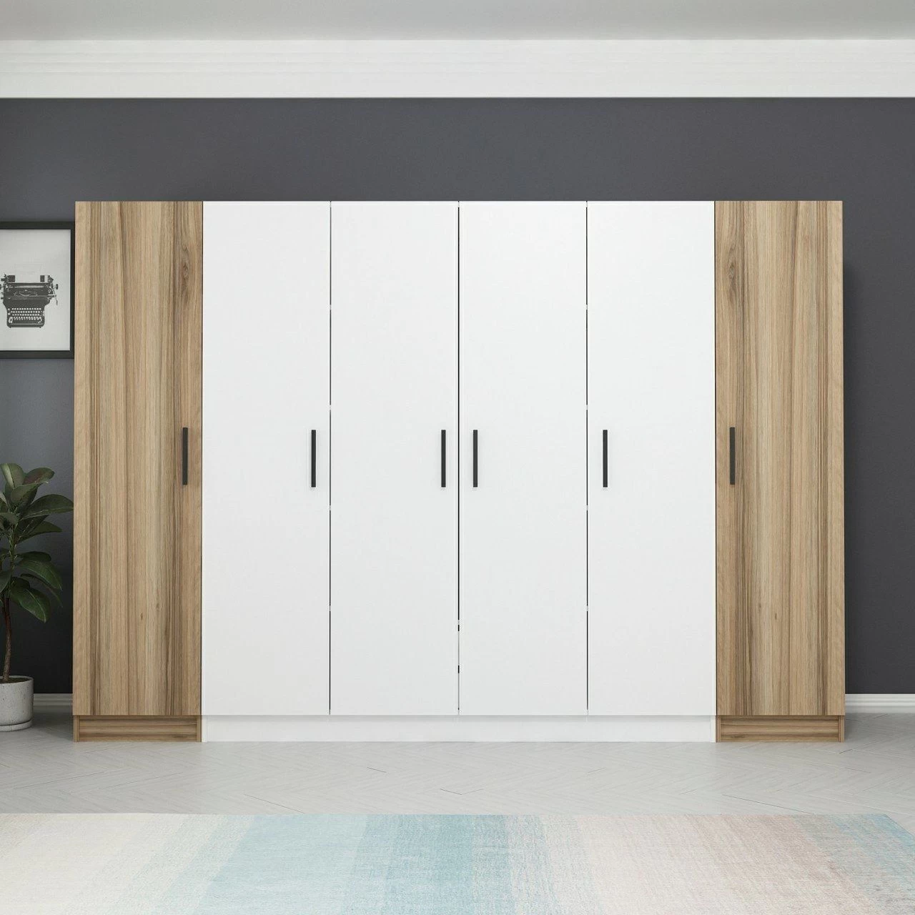 Witte Houten Kledingkast | 100% Melamine | 18 Mm Dik - Afbeelding 8