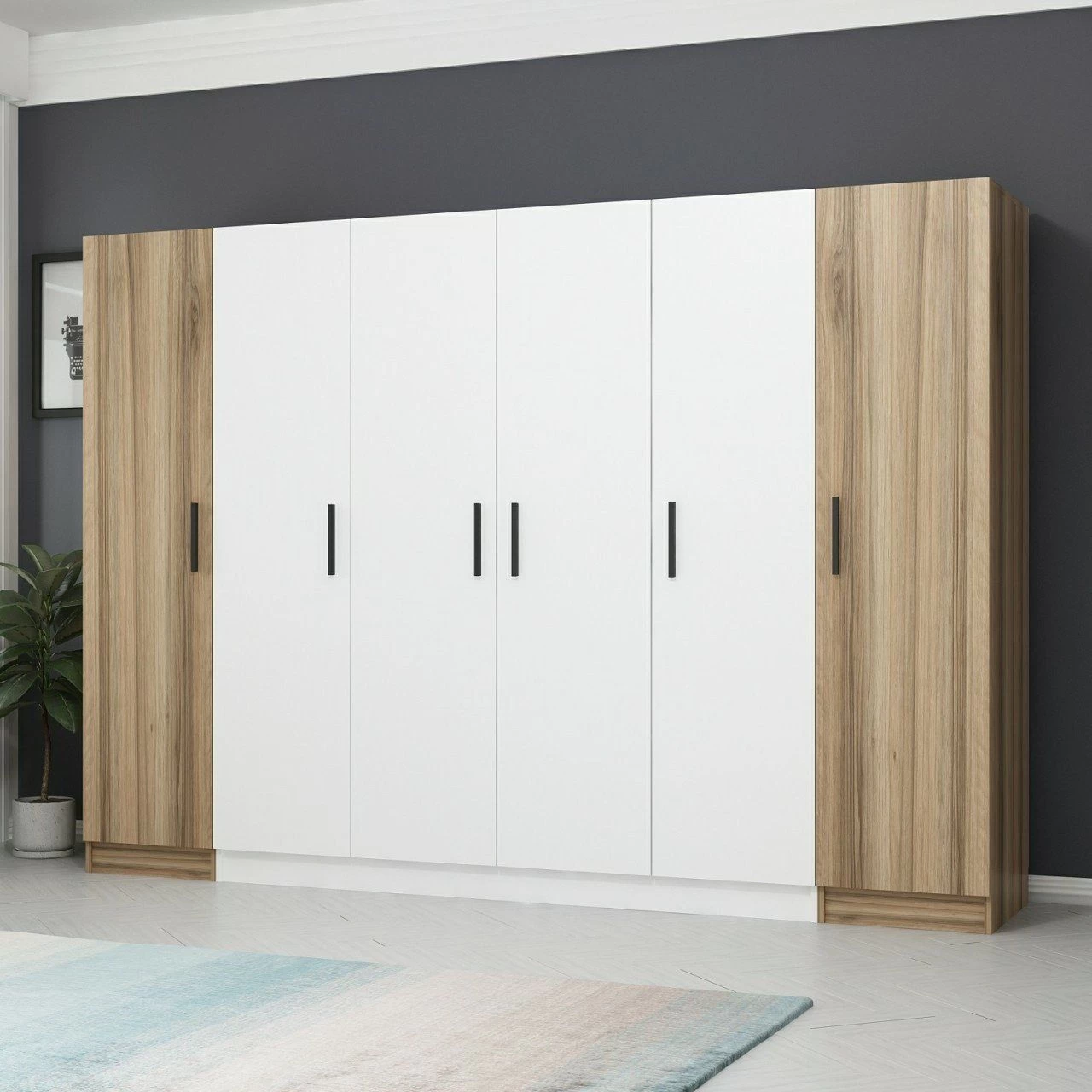 Witte Houten Kledingkast | 100% Melamine | 18 Mm Dik - Afbeelding 5