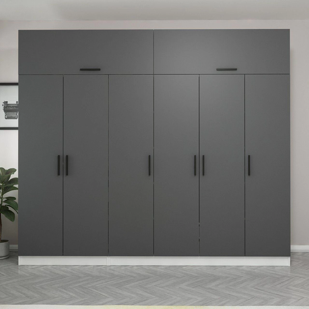 Woody Kledingkast | Antraciet | 270x235x52cm - Afbeelding 8