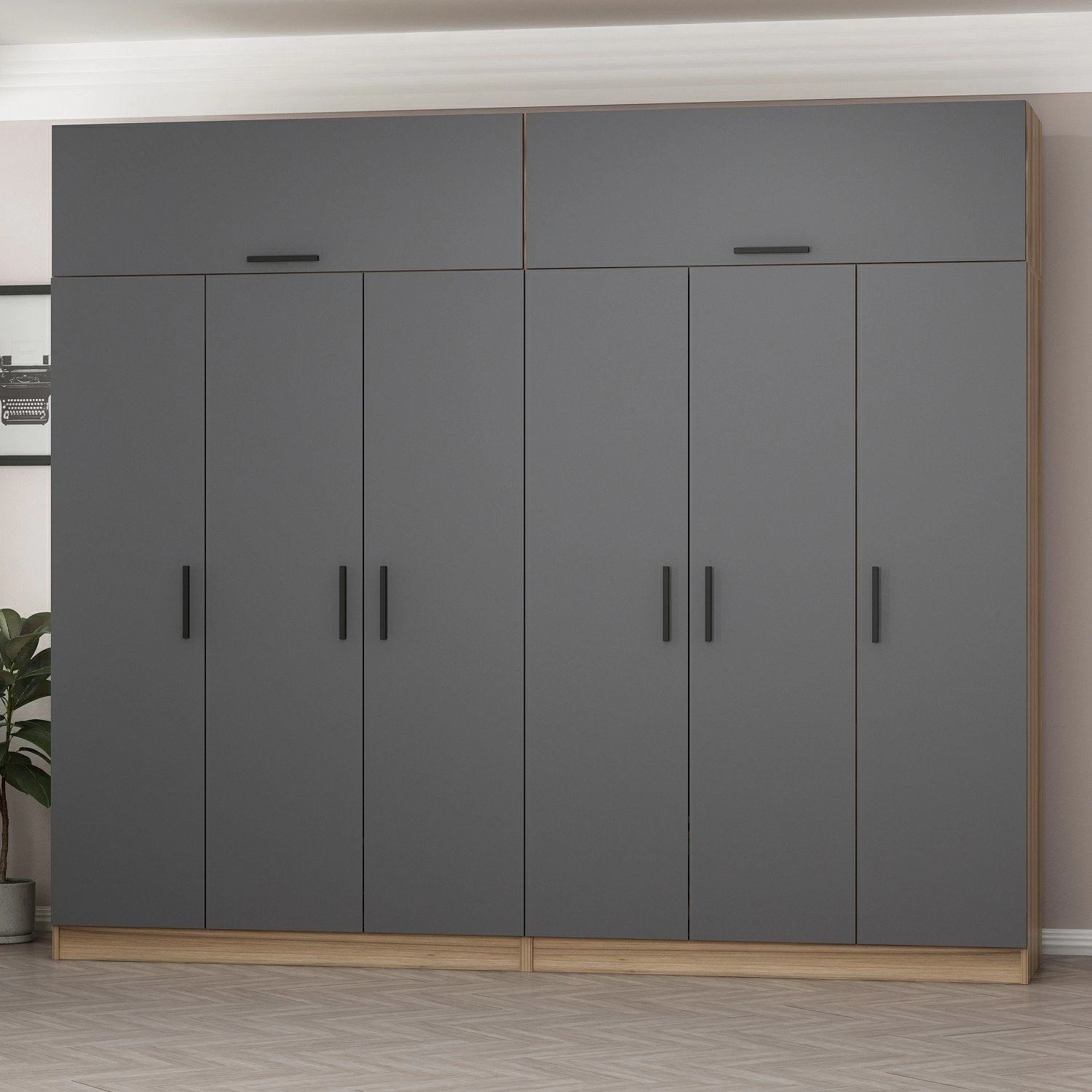 Woody Fashion Antraciet Kledingkast | Ruim En Stijlvol - Afbeelding 5