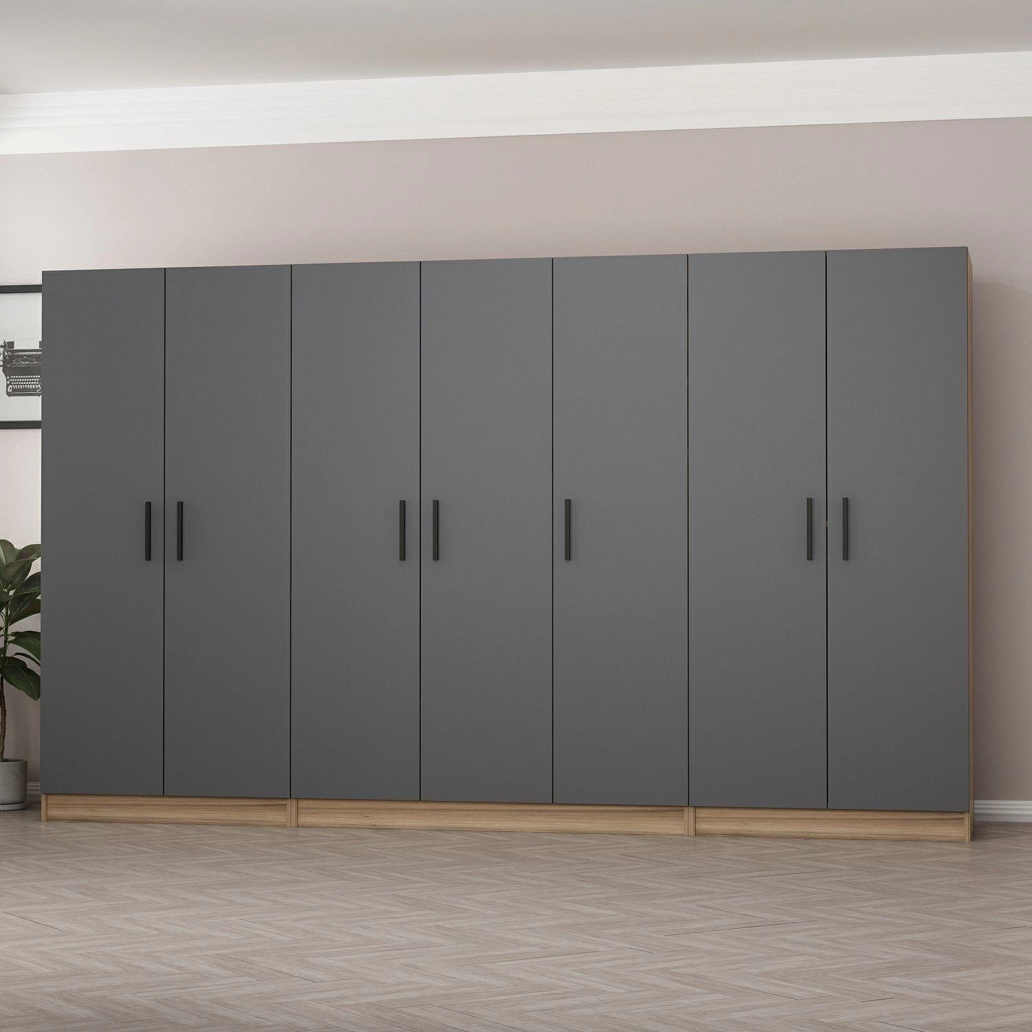 Antraciet Garderobekast | Woody Fashion | 100% Melamine Gecoat - Afbeelding 7