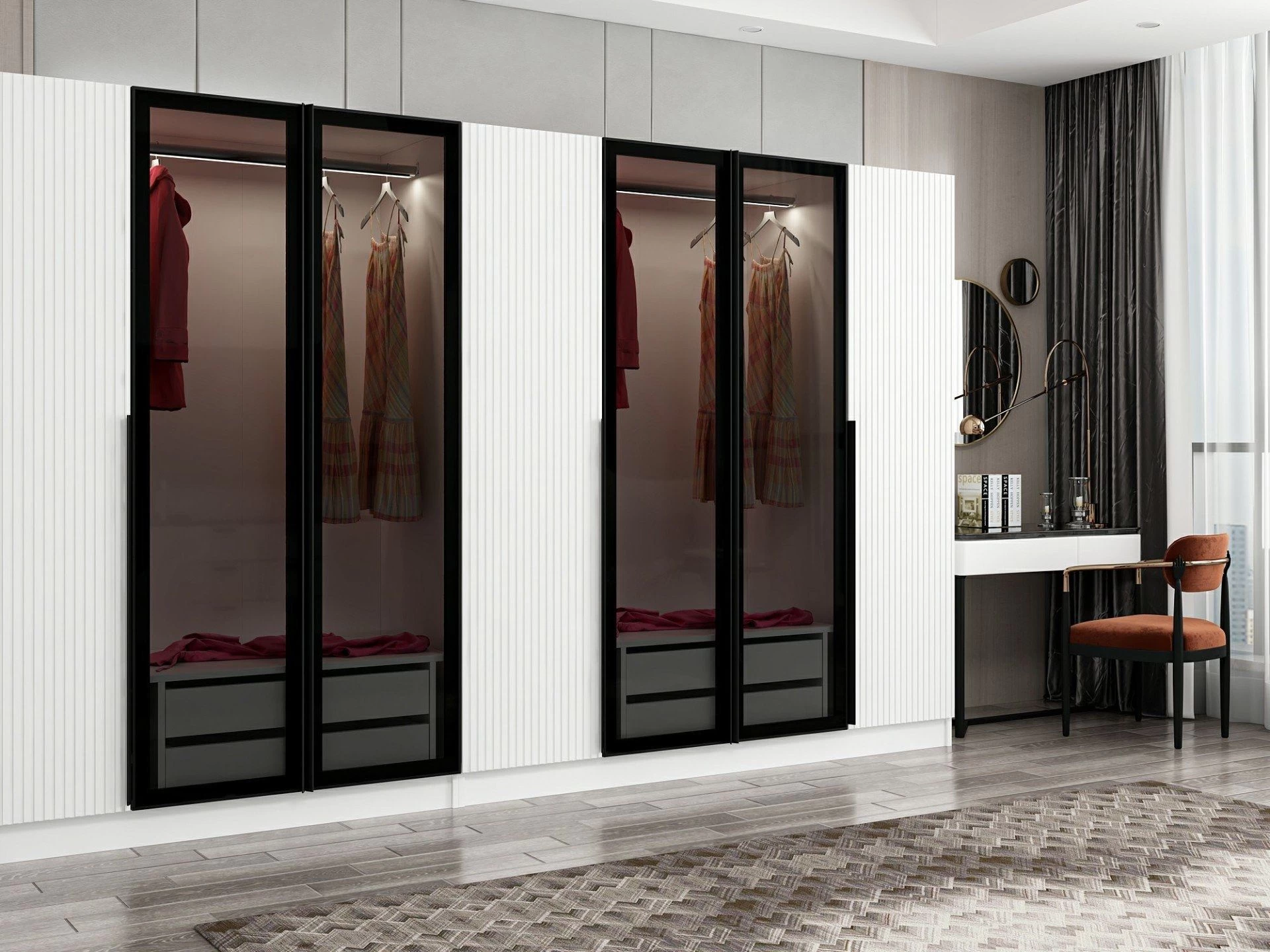 Woody Fashion Melamine Garderobekast | 18mm | 315x210x52 Cm | Fume