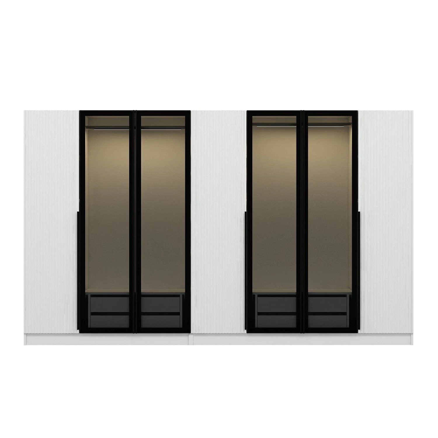 Woody Fashion Melamine Garderobekast | 18mm | 315x210x52 Cm | Fume - Afbeelding 3