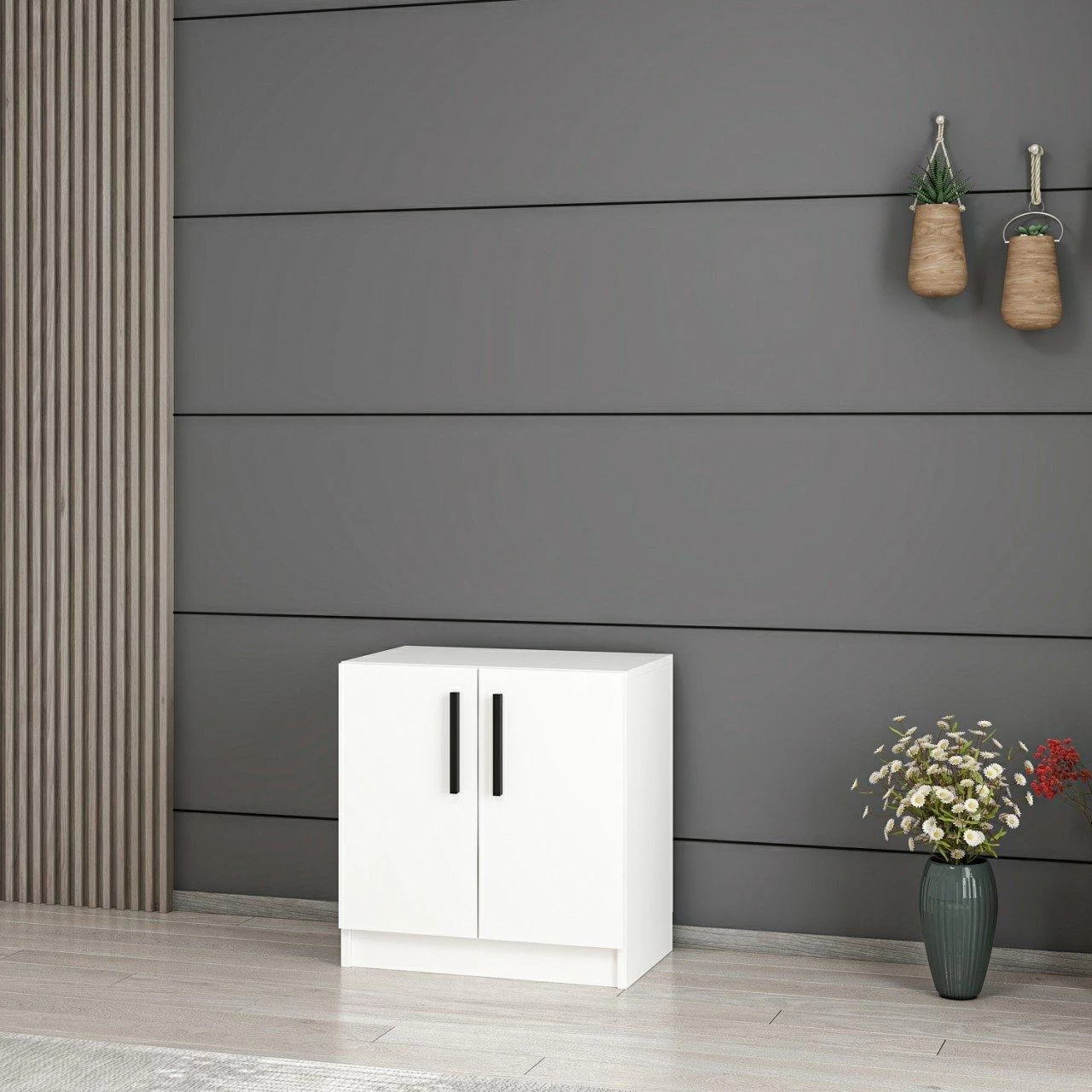 Moderne Witte Zaalstandaard | Woody Fashion".