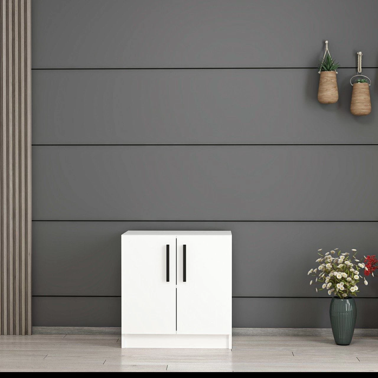 Moderne Witte Zaalstandaard | Woody Fashion". - Afbeelding 8