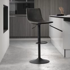 Verstelbare Barstoel Fontana - Antraciet