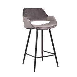 Set Van 2 Barstoelen Erika 65cm - Grijs