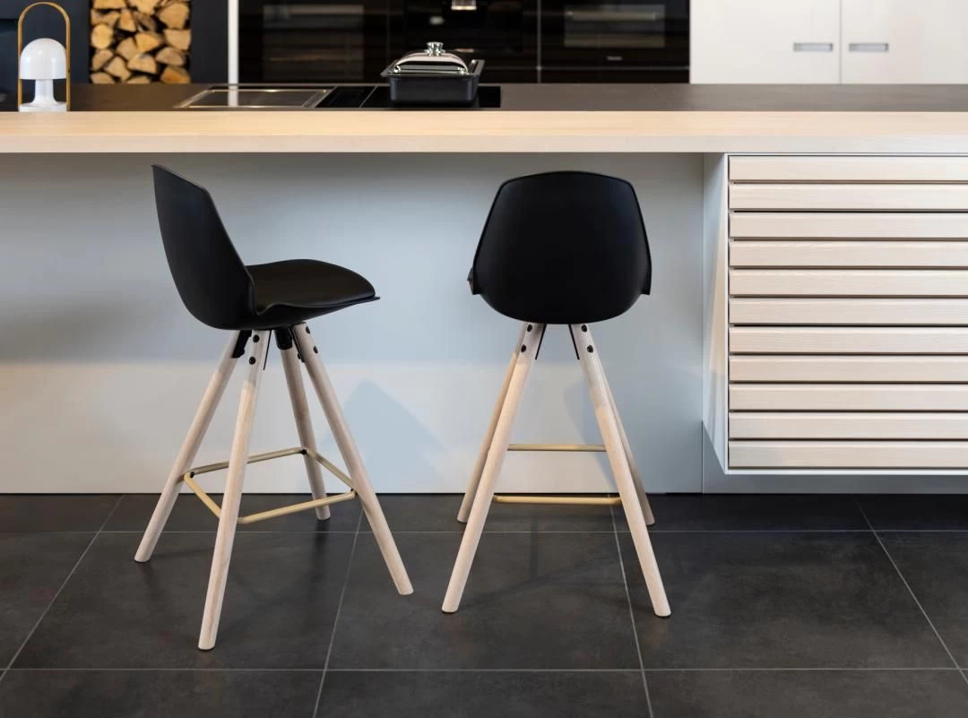 Counterstoel Sammy - Zwart/beige - Afbeelding 5