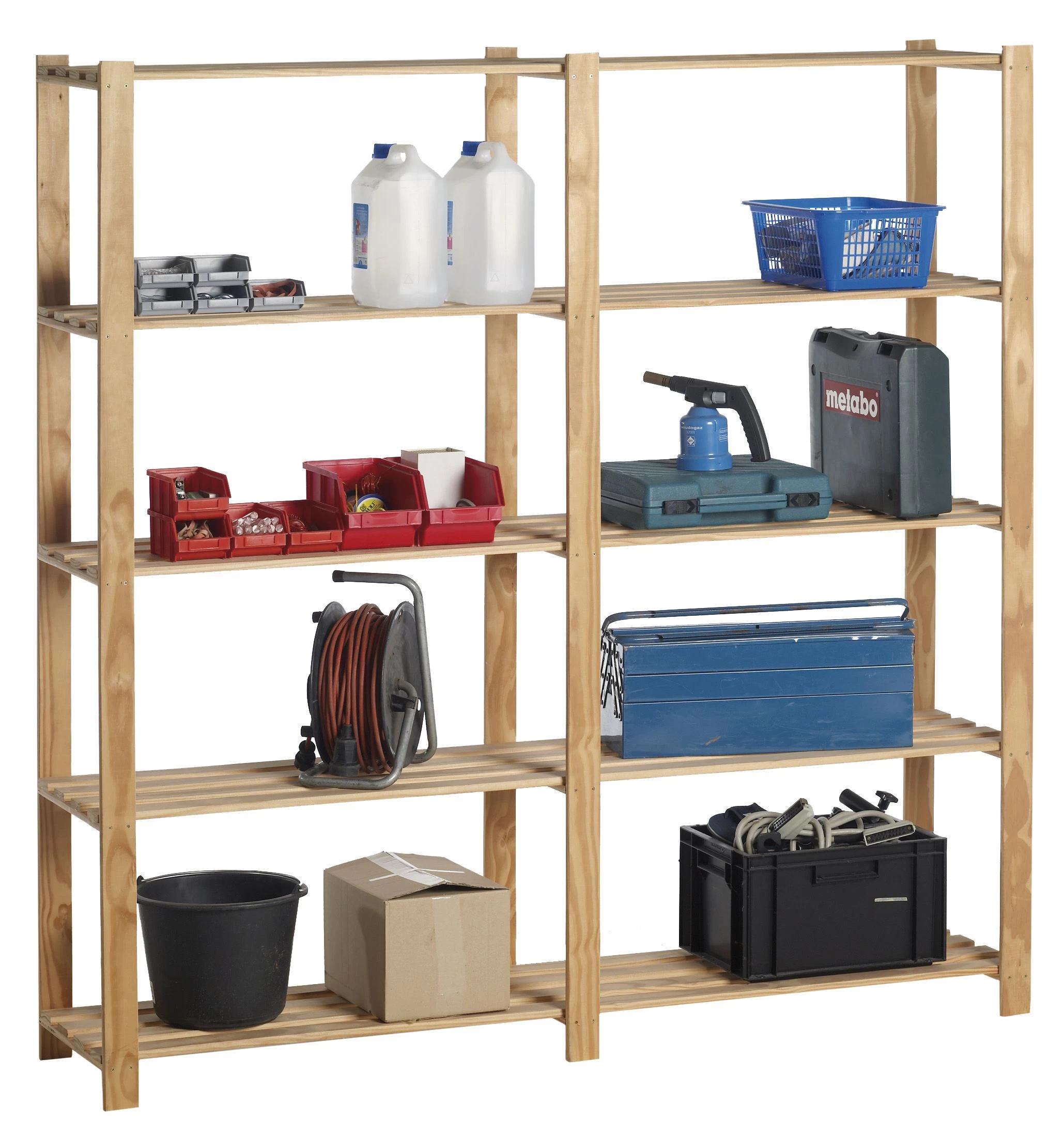 Houten Opbergrek Dubbel - Afbeelding 2