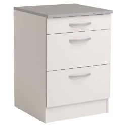 Onderkast Spoon 60 Cm Met 3 Laden - Wit