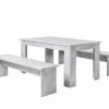 Tafelset Munich 140cm Met 2 Zitbanken - Beton