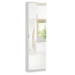 Schoenenkast Zuma Met Spiegeldeur - Wit