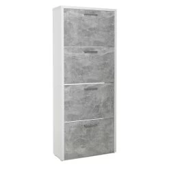 Schoenenkast Fulda 4 Laden - Wit/beton