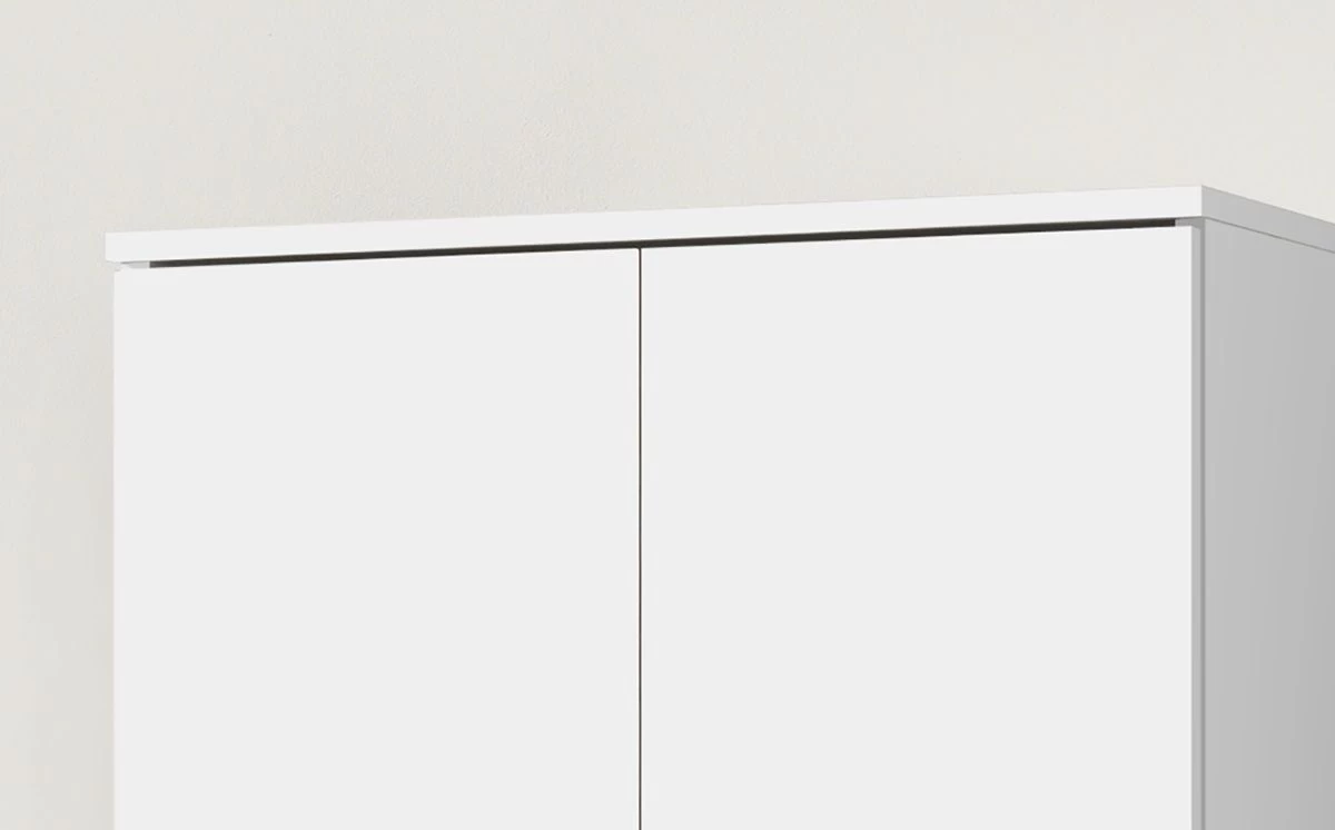 Opbergkast Ray 60cm Met 2 Deuren En 4 Legplanken - Wit - Afbeelding 5