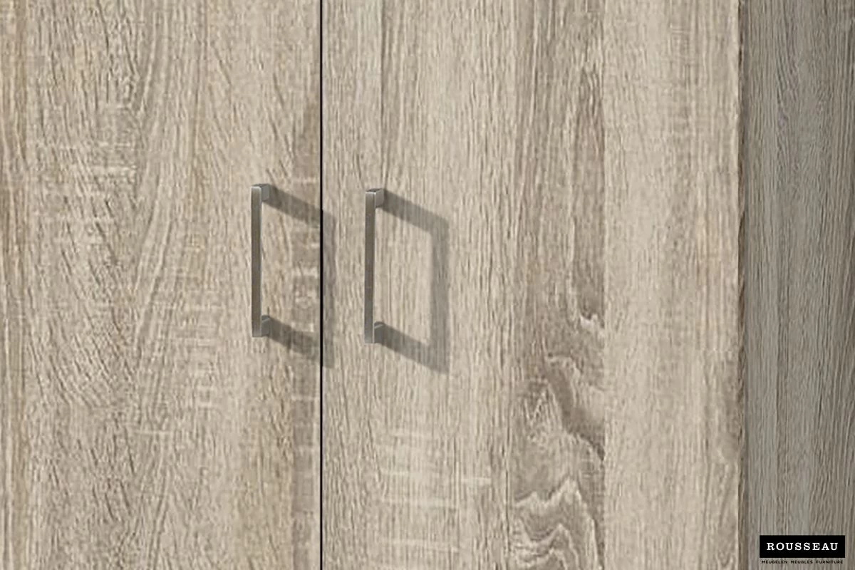 Opbergkast Ray 60cm Met 2 Deuren En 4 Legplanken - Sonoma Eik - Afbeelding 4