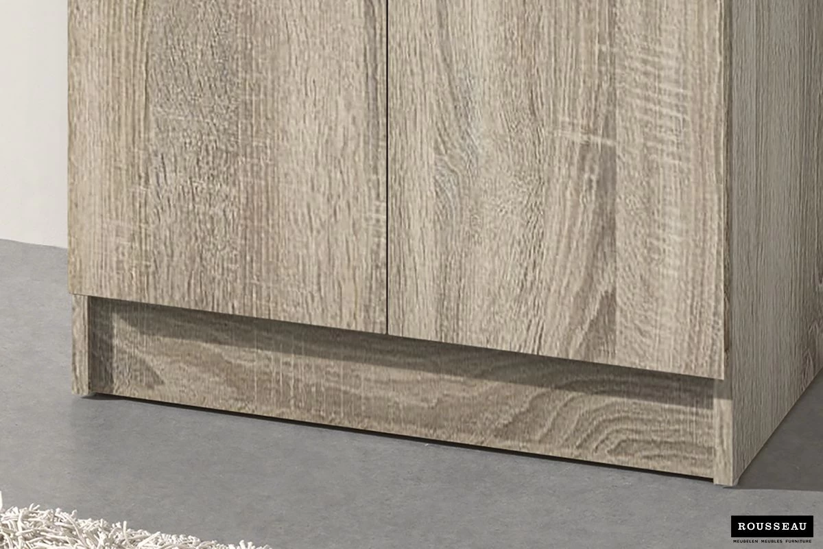 Opbergkast Ray 60cm Met 2 Deuren En 4 Legplanken - Sonoma Eik - Afbeelding 3